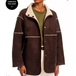 NWOT Velvet by Graham & Spencer Albany Shearling-Lined Women's Coat